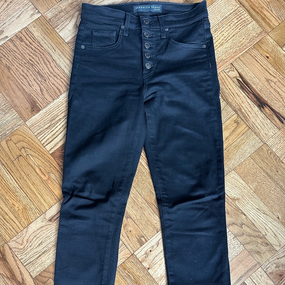 Veronica Beard Debbie Ankle Black Jeans